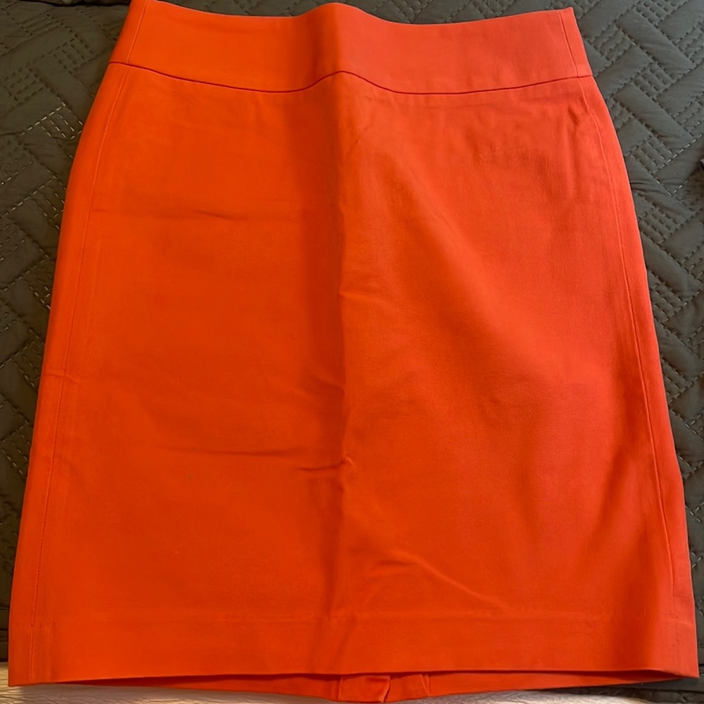 banana republic orange pencil skirt
